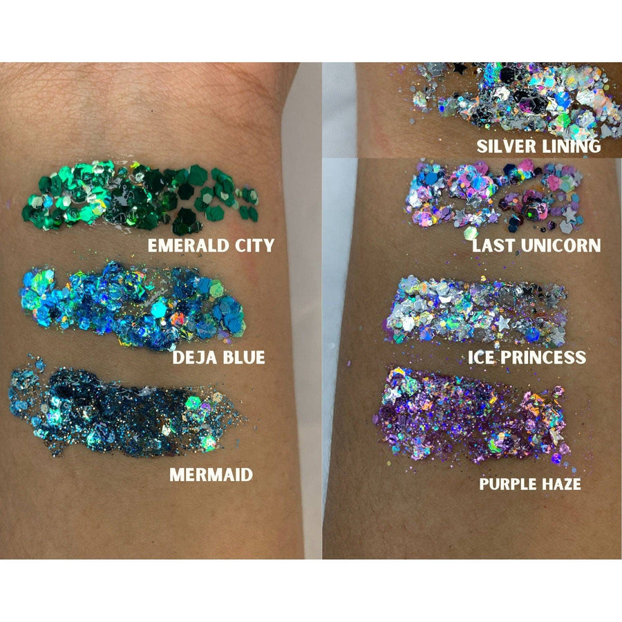 Face & Body Glitter Gels