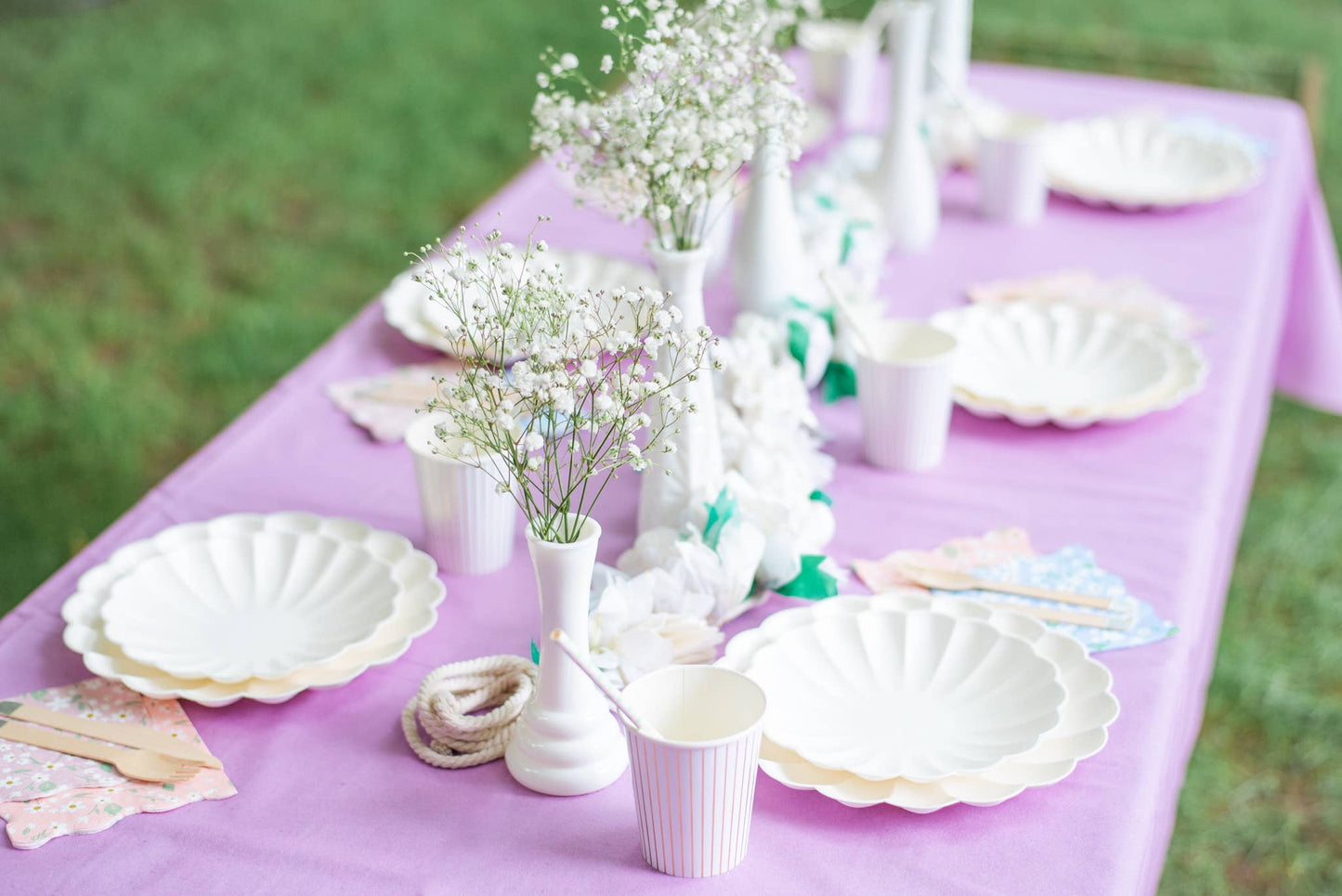 Purple Pastel Paper Table Cover
