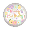 Boho Birthday Flowers Balloon