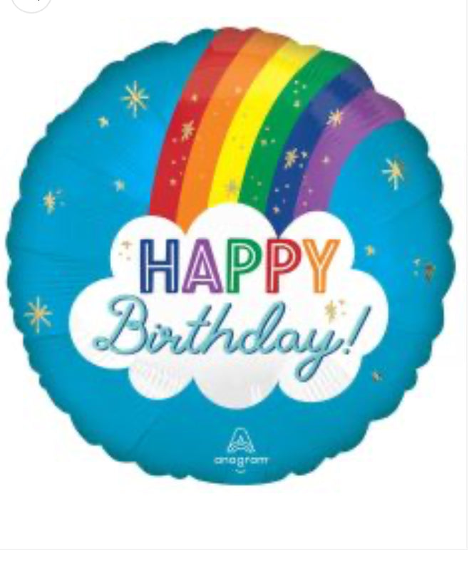 Satin Rainbow Birthday Balloon