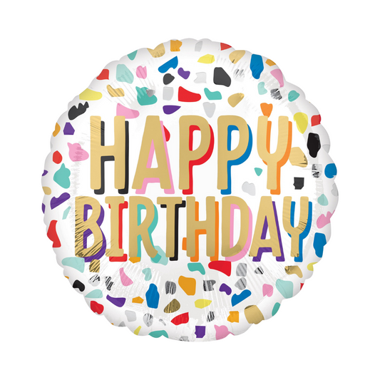 Happy Confetti Birthday Balloon