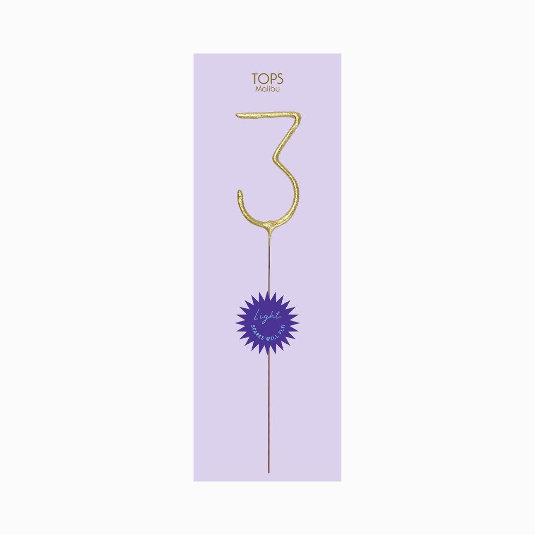 Mini Gold Number Sparkler Wand