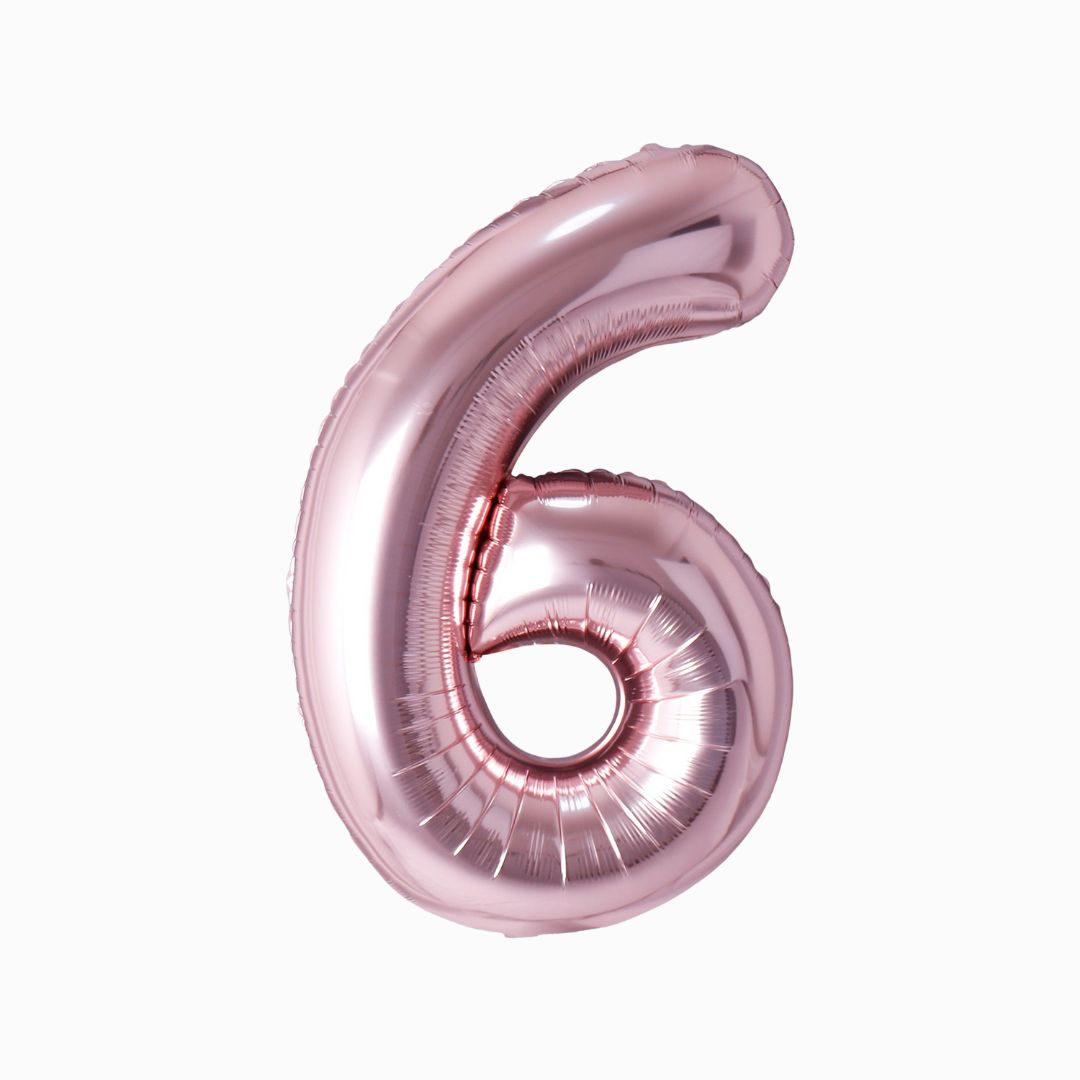 Rose Gold Mylar Numbers