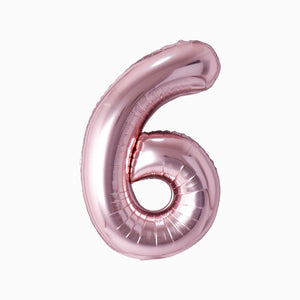 Rose Gold Mylar Numbers