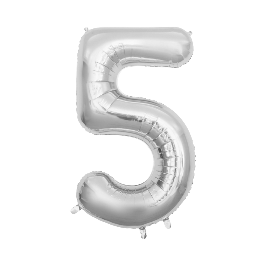 Matte Silver Mylar Number