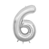 Matte Silver Mylar Number