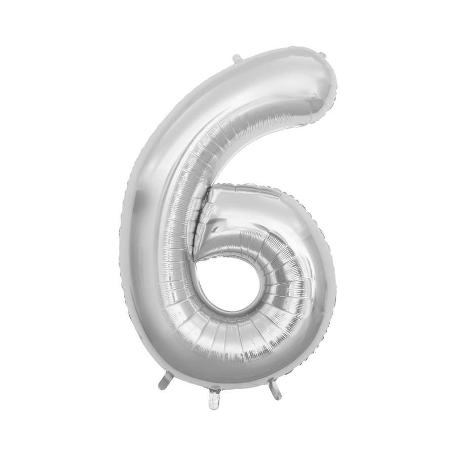 Matte Silver Mylar Number