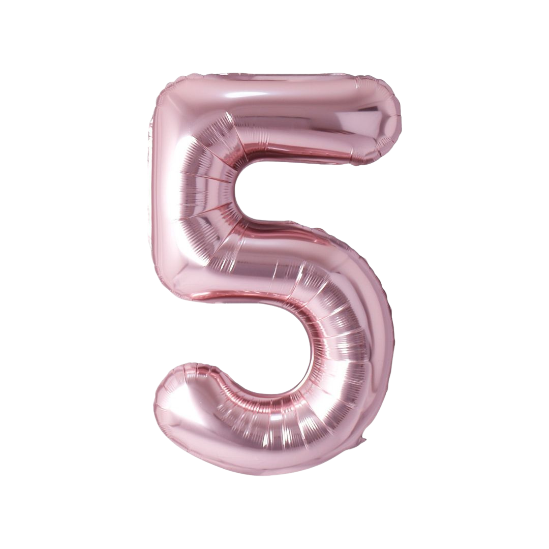 Rose Gold Mylar Number