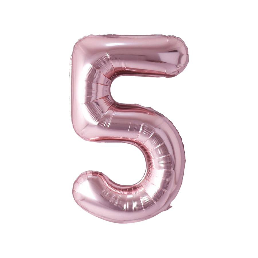 Rose Gold Mylar Number