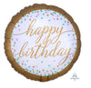 Happy Birthday Pastel Confetti Balloon