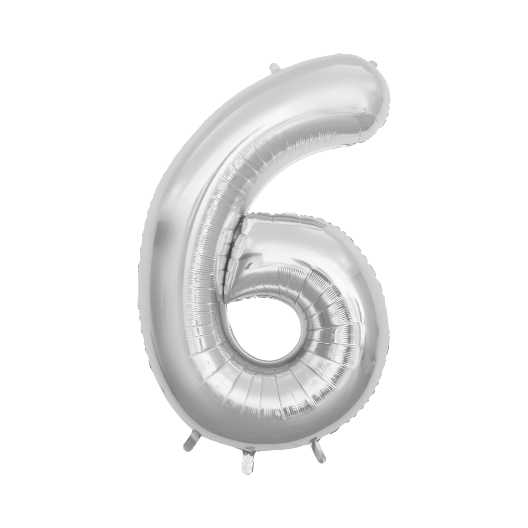 Matte Silver Mylar Number