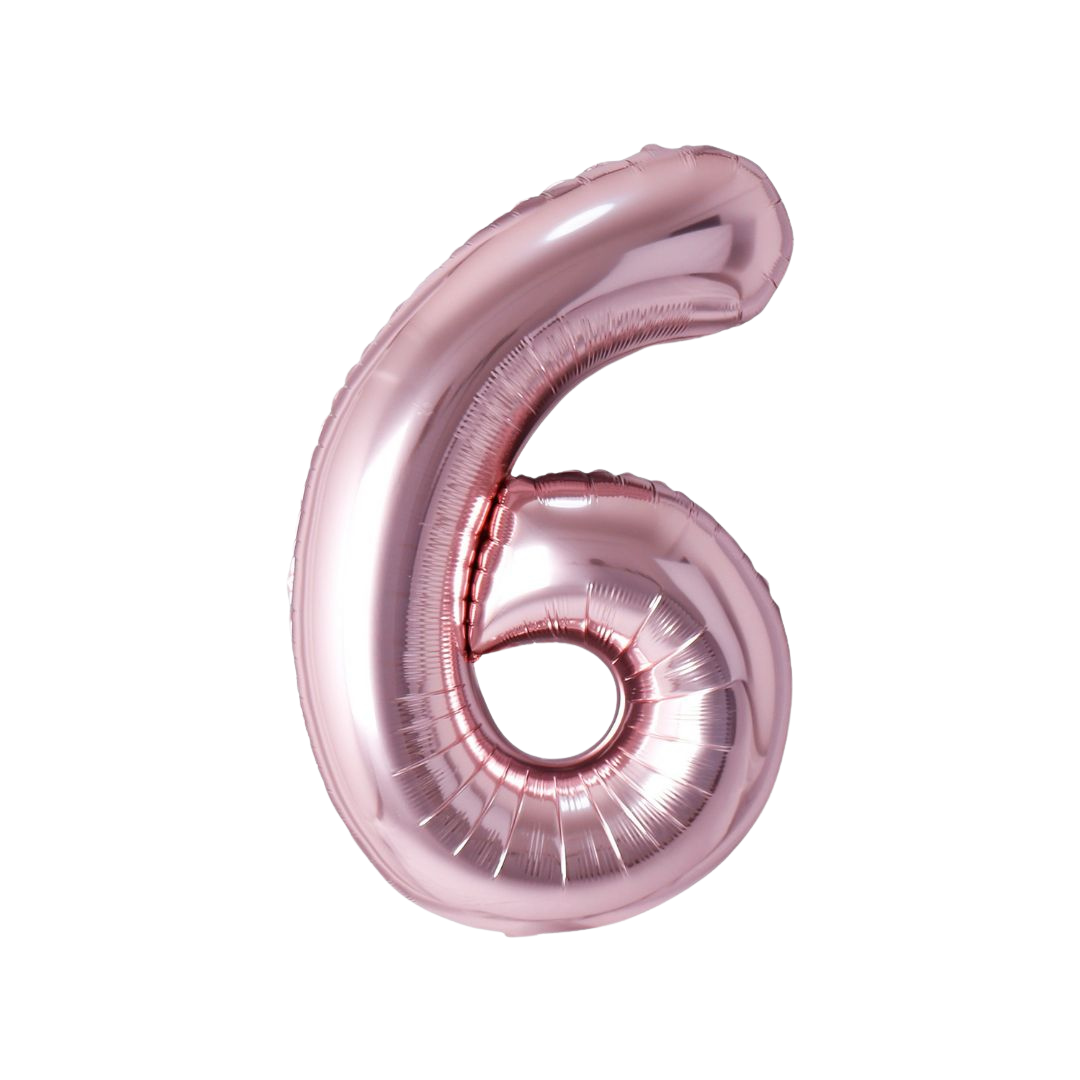 Rose Gold Mylar Number