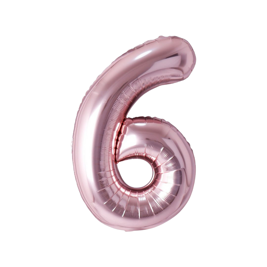 Rose Gold Mylar Number