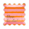 BLL1241 - Pink & Orange Boo La La Paper Plate