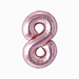Rose Gold Mylar Numbers