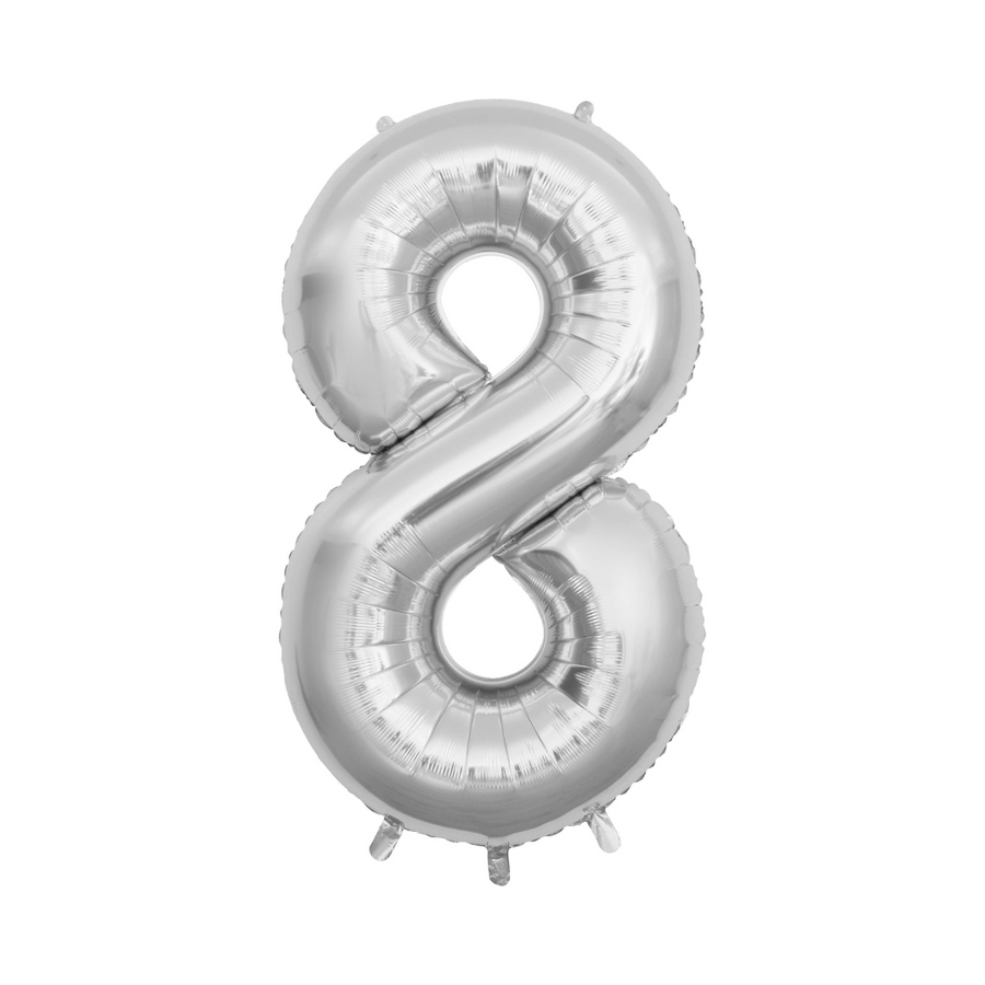 Matte Silver Mylar Number