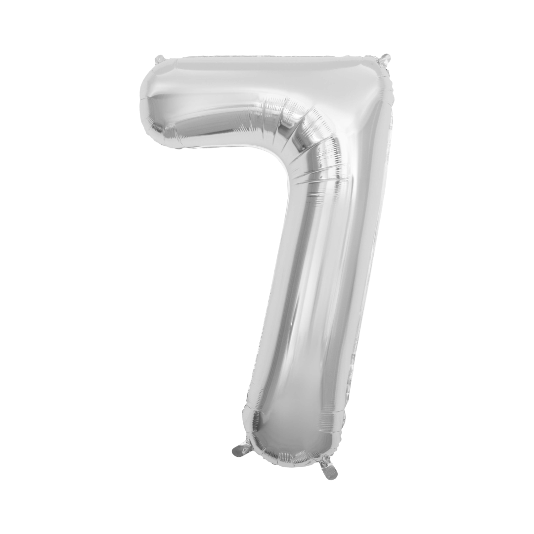 Matte Silver Mylar Number