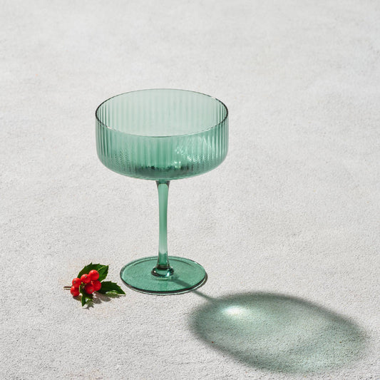 Vikko Decor - Malibu, Ribbed Glass, Green