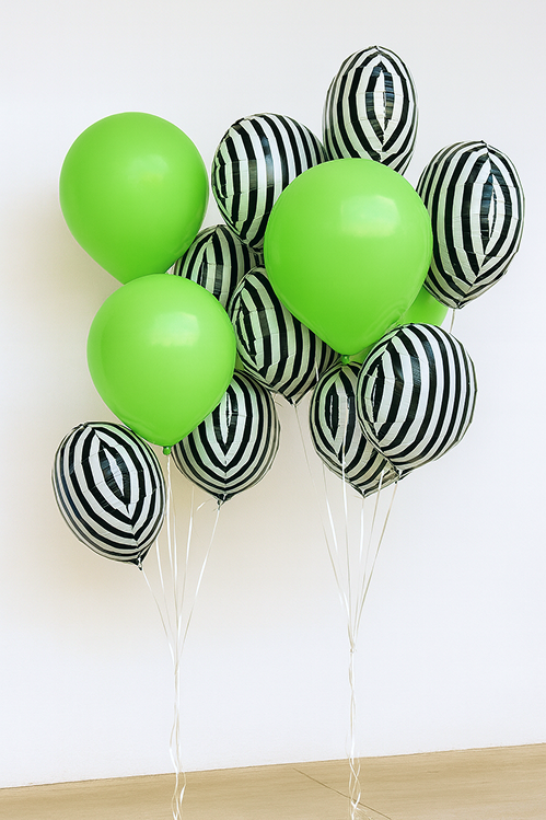 Striped & Green Balloon Bundle