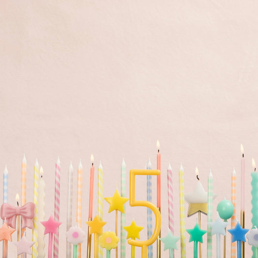 Rainbow Daisy Candles