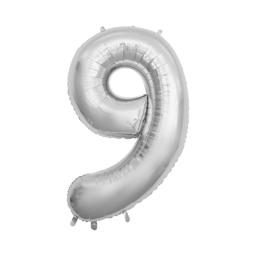 Matte Silver Mylar Number