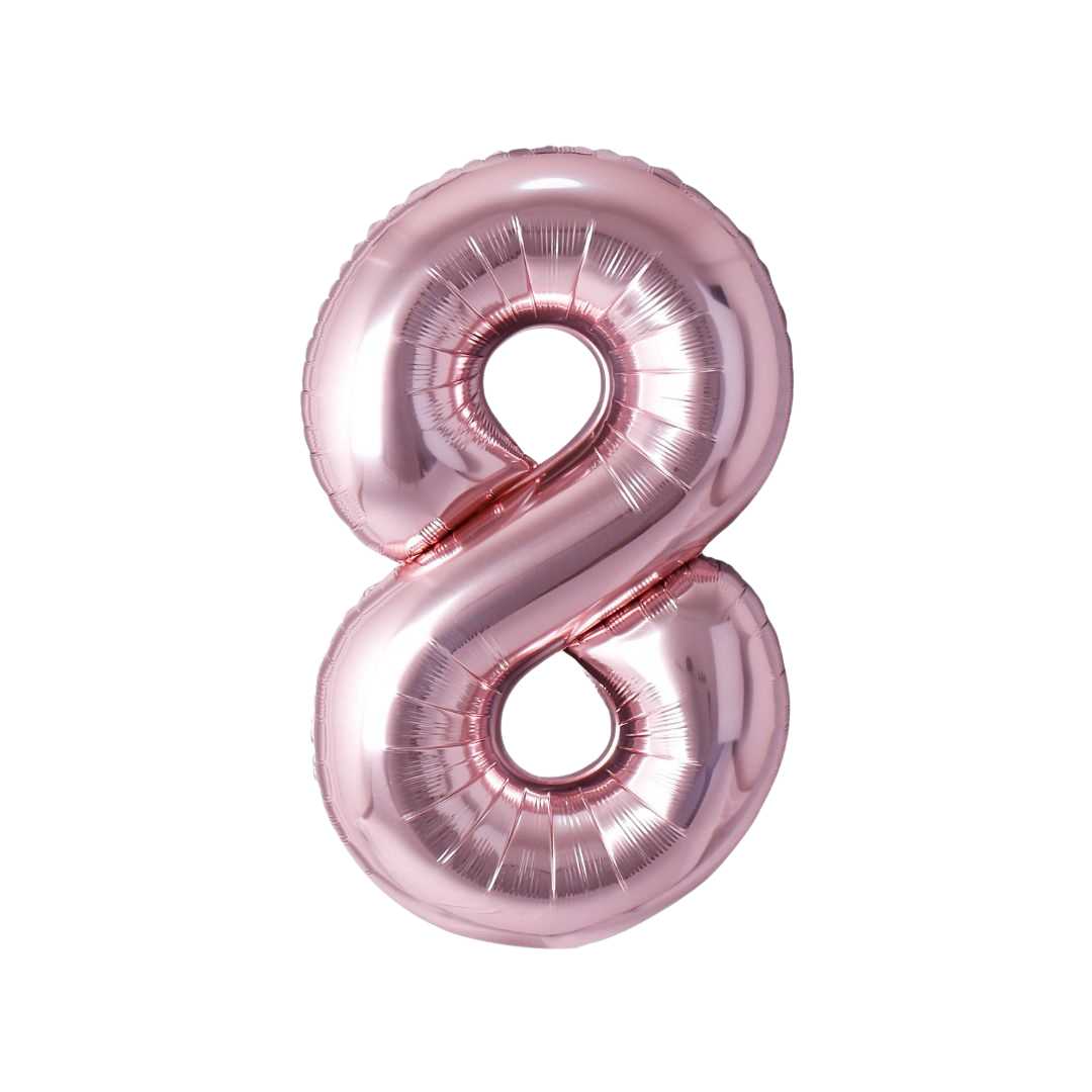 Rose Gold Mylar Number