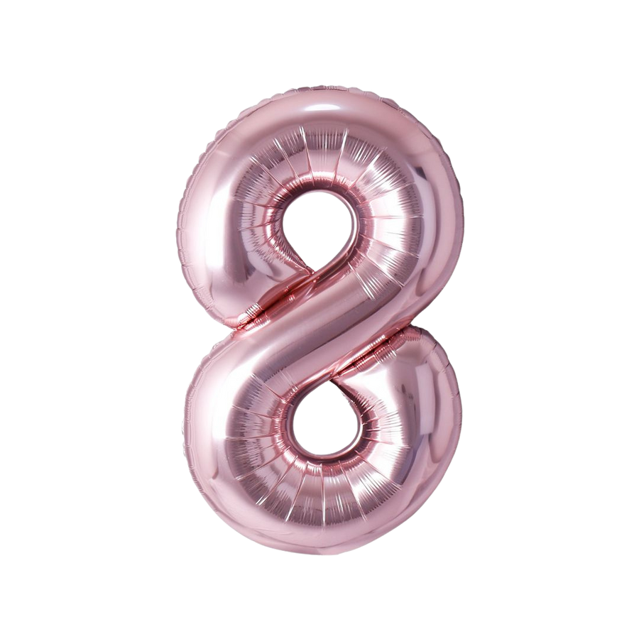 Rose Gold Mylar Number