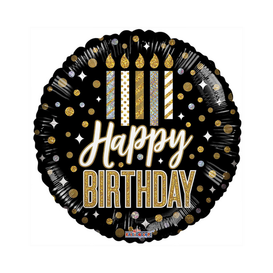 Birthday Candles And Dots Balloon