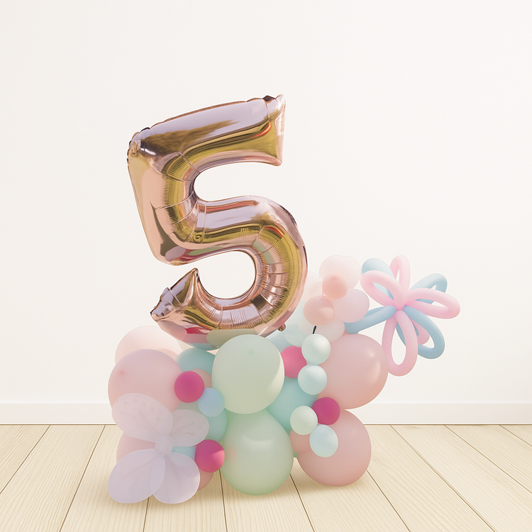 Birthday Bloom Balloon Stack
