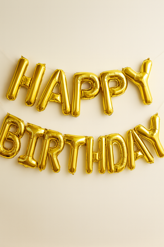Gold Mylar Letter