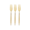 Chic Round Gold Glitter Forks