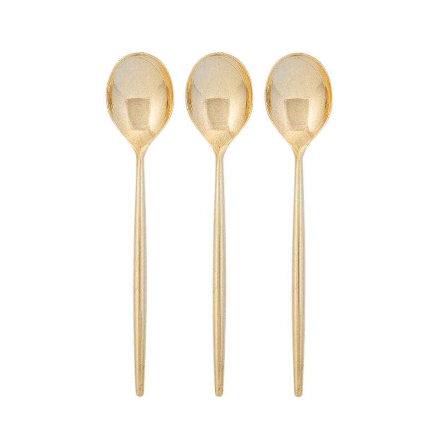 Chic Round Gold Spoons
