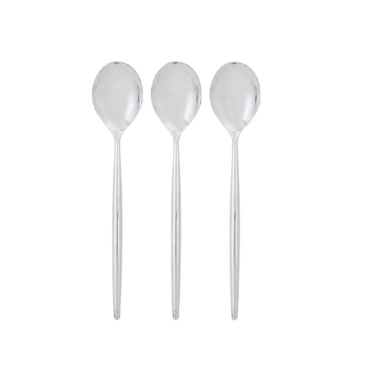 Chic Round Silver Spoons