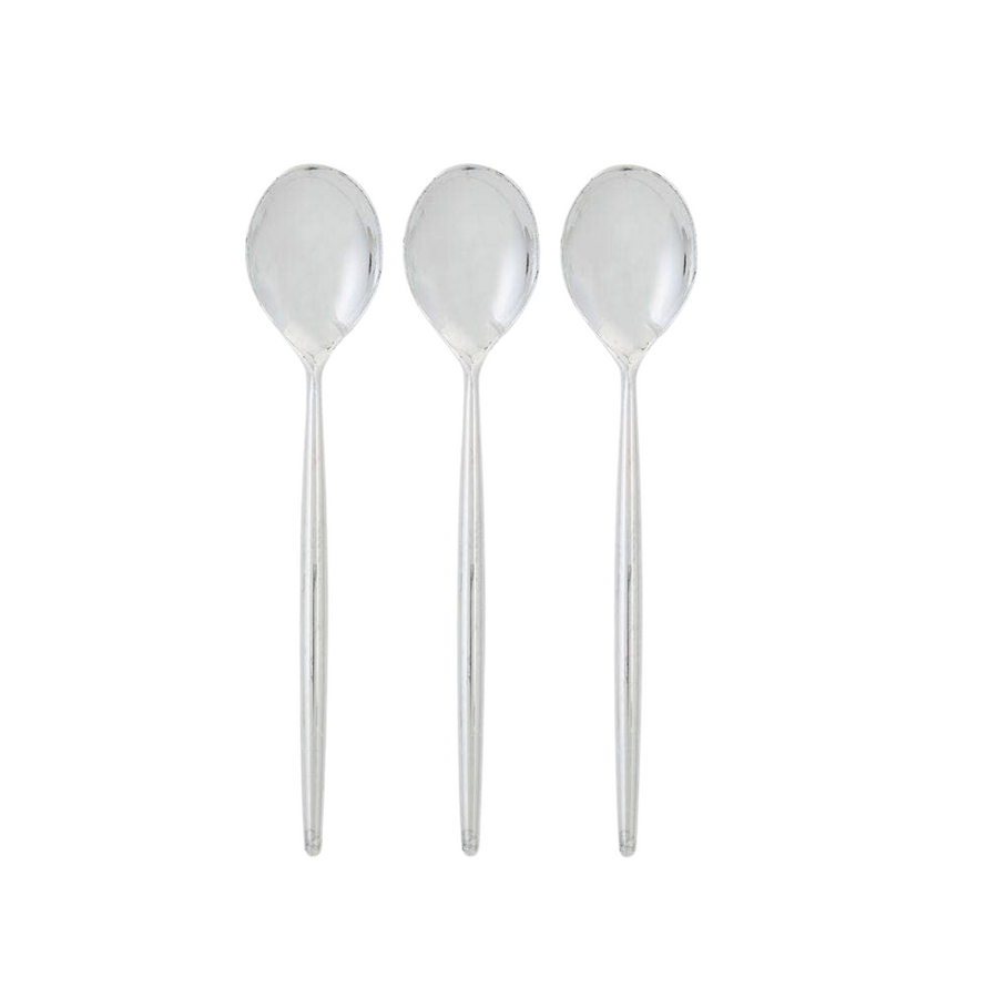 Chic Round Silver Spoons