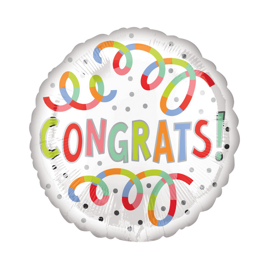 Congrats Swirls Balloon
