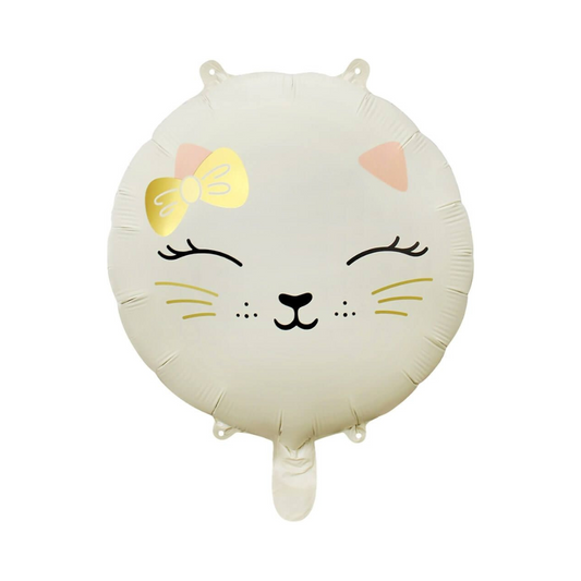 Cream Cat Face Balloon