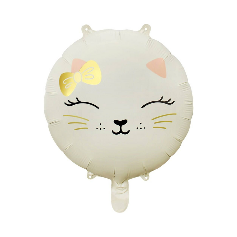 Cream Cat Face Balloon