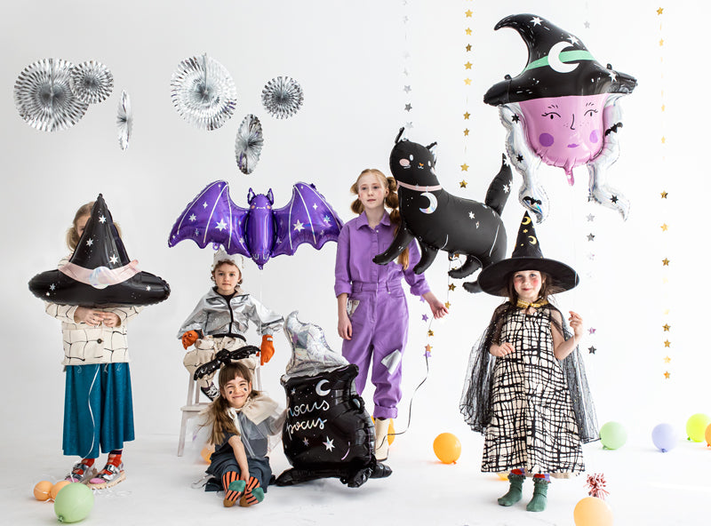 Witch Hat Mylar Balloon with Moon & Stars