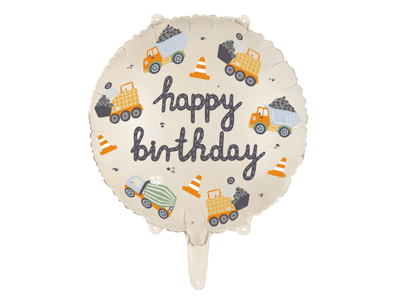 Construction Vehicle Mylar Balloon"