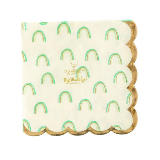 Foiled Rainbow Scallop Napkin