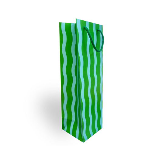 Fussy Stripe Wine Gift Bag