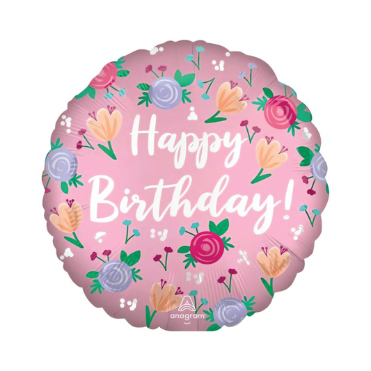 Happy Birthday Peony Balloon