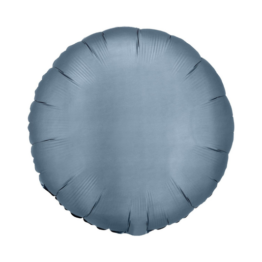 Luxe Steel Blue Circle Balloon