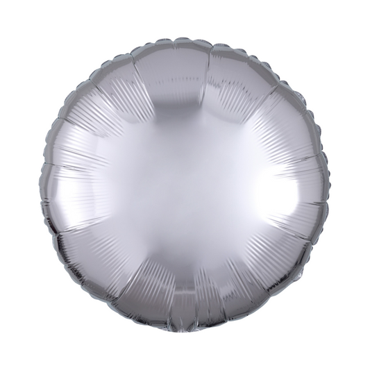 Metallic Silver Circle Balloon