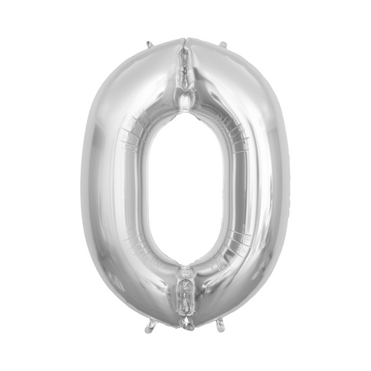 Matte Silver Mylar Number