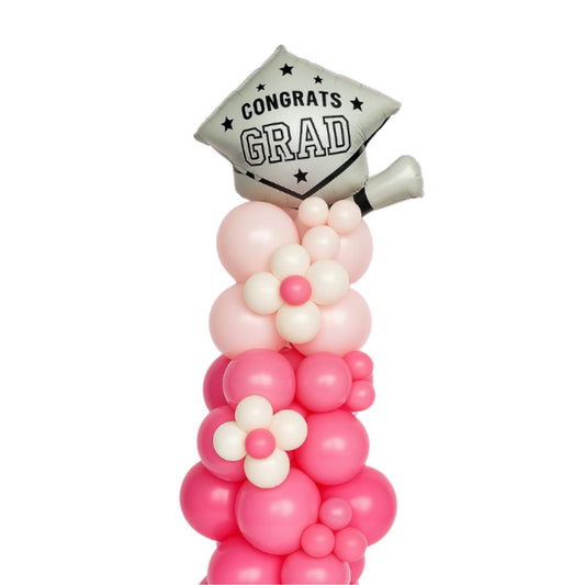 Pink Grad Balloon Tower