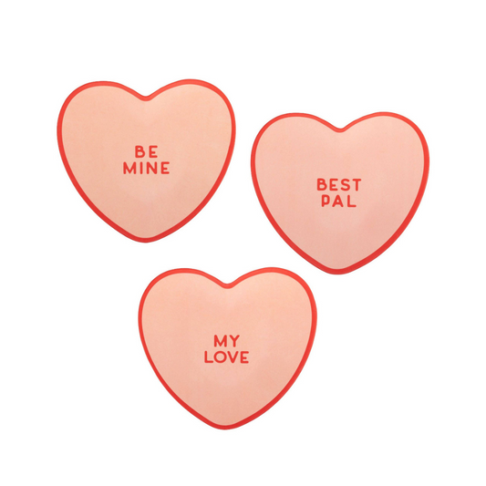 Red Heart Bamboo Plate Set