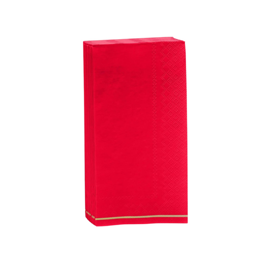 Red with Gold Guest Paper Napkins