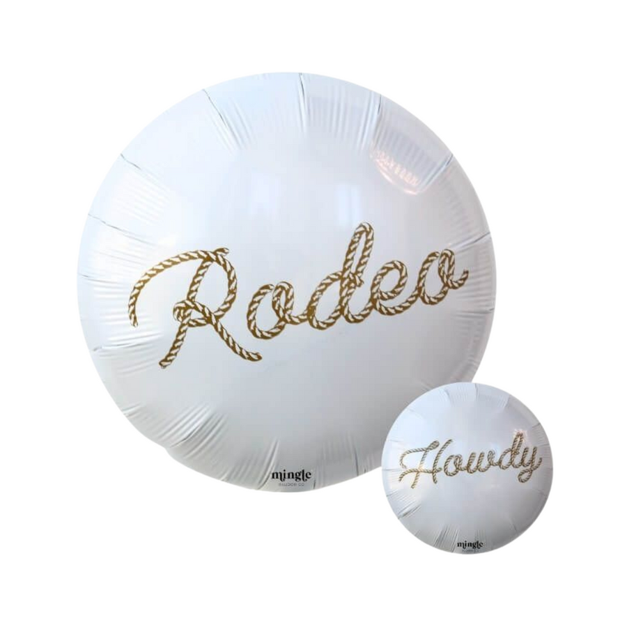 Rodeo Script Brown Balloon