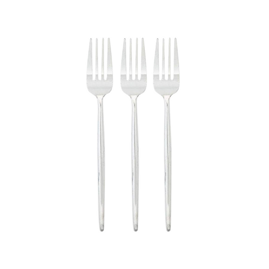 Chic Round Silver Forks